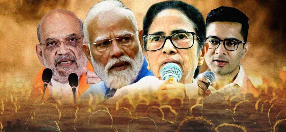 ভোটের বাংলায় মেগা শনিবার: একদিকে মোদী-শাহ, অন্যদিকে মমতা-অভিষেক; এসআইআর ও আদিবাসী ইস্যুতে সম্মুখসমরে যুযুধান দু’পক্ষ