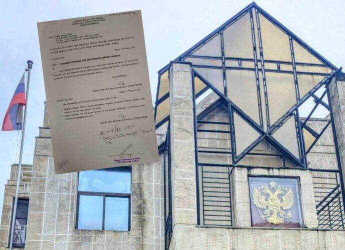 কলকাতায় রুশ উপদূতাবাসের গাড়িতে পুলিশের তল্লাশি: কূটনৈতিক শিষ্টাচার লঙ্ঘনের অভিযোগ তুলে নালিশ দিল্লির