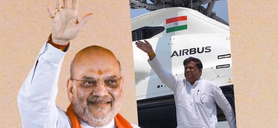 প্রচারে গতি বাড়াতে ‘কার্পেট বম্বিং’ রণকৌশল বিজেপির, নিজের হেলিকপ্টার ছাড়লেন অমিত শাহ