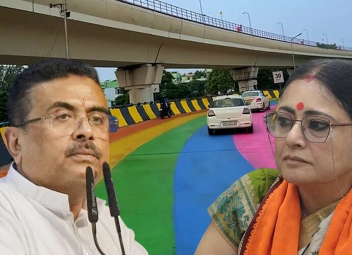 পশ্চিমবঙ্গে বিজেপি সরকারের প্রথম দুর্গাপুজো: শহর সাজানোর উদ্যোগ ও রাস্তা রঙ করা নিয়ে বিতর্ক পশ্চিমবঙ্গে বিজেপি সরকারের প্রথম দুর্গাপুজো: শহর সাজানোর উদ্যোগ ও রাস্তা রঙ করা নিয়ে বিতর্ক