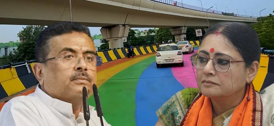 পশ্চিমবঙ্গে বিজেপি সরকারের প্রথম দুর্গাপুজো: শহর সাজানোর উদ্যোগ ও রাস্তা রঙ করা নিয়ে বিতর্ক