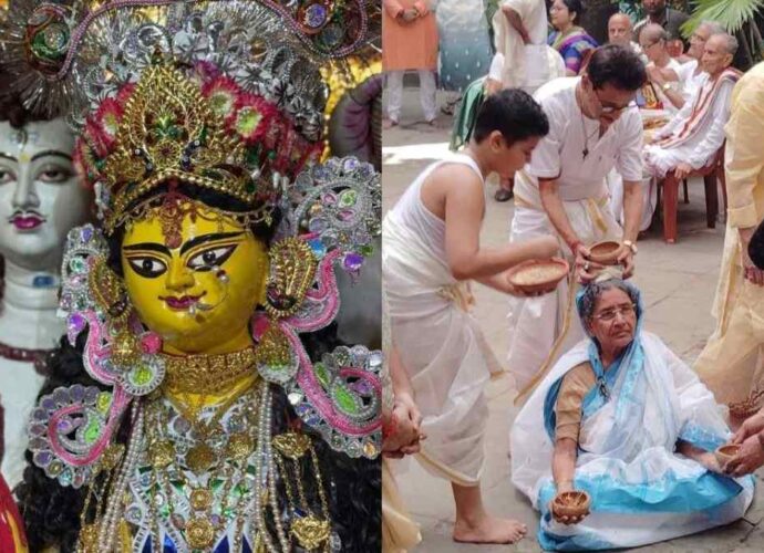 ২৬০ বছরের প্রাচীন ঐতিহ্য, উত্তর কলকাতার মালাপাড়া মল্লিকবাড়ির দুর্গোৎসবে পুজো পান স্বয়ং শিবের কোলে বসা দুর্গা