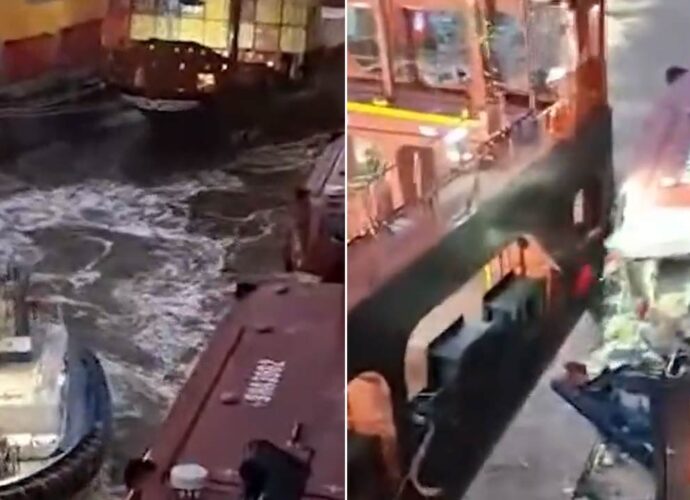 জার্মানির উপকূলে উত্তাল সমুদ্রে পণ্যবাহী জাহাজের সঙ্গে ধাক্কা বিলাসবহুল প্রমোদতরীর, ক্ষতিগ্রস্ত লাইফবোট