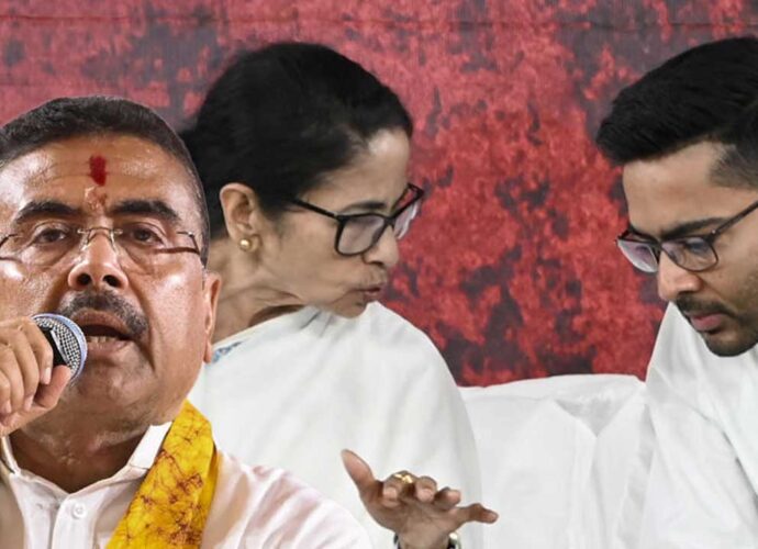 শুভেন্দু অধিকারীর তীব্র আক্রমণ তৃণমূল নেতৃত্বকে: মমতা ও অভিষেককে রাজনৈতিক চ্যালেঞ্জ, পাল্টা তৃণমূলের