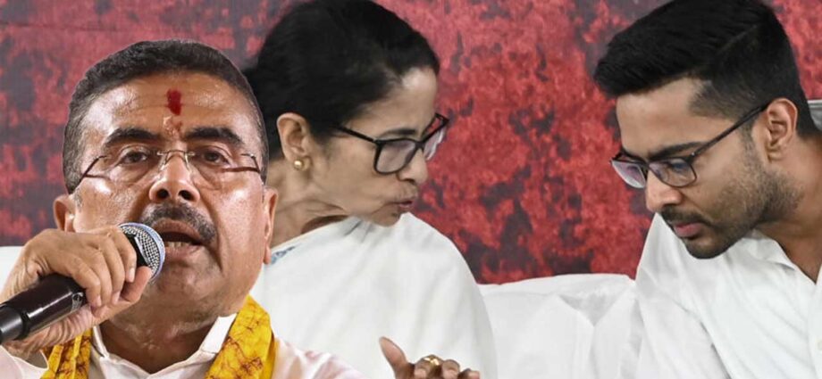 শুভেন্দু অধিকারীর তীব্র আক্রমণ তৃণমূল নেতৃত্বকে: মমতা ও অভিষেককে রাজনৈতিক চ্যালেঞ্জ, পাল্টা তৃণমূলের