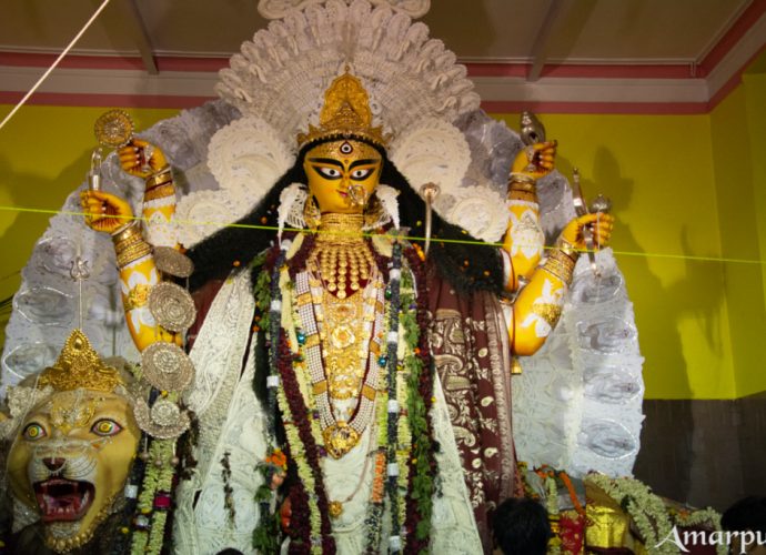 বউবাজার নৃত্য ভবনের ঐতিহ্যপূর্ণ জগদ্ধাত্রী পুজো