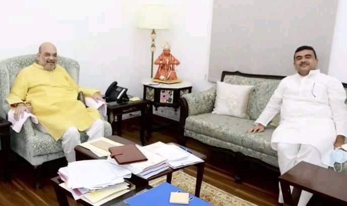 কেন্দ্রীয় স্বরাষ্ট্রমন্ত্রী অমিত শাহের সঙ্গে বৈঠক করলেন নন্দীগ্রামের বিধায়ক শুভেন্দু অধিকারী