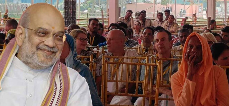 মায়াপুরে আধ্যাত্মিক সফরে অমিত শাহ: ইসকনের মঞ্চে শোনালেন মোদীর ‘হরেকৃষ্ণ’ বার্তা, দিলেন ২০৪৭-এর লক্ষ্য