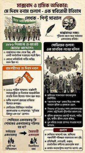 মে দিবসের প্রোপাগান্ডা মার্ক্সবাদের নৃশংস স্বরূপ ঢাকতে চায়
