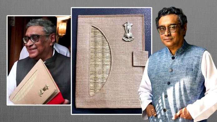 বাজেটের ফাইলে ‘মেড ইন বেঙ্গল’-এর ছোঁয়া: চট ও মাদুরকাঠির নকশায় বিধানসভায় নজর কাড়লেন অর্থমন্ত্রী স্বপন দাশগুপ্ত বাজেটের ফাইলে ‘মেড ইন বেঙ্গল’-এর ছোঁয়া: চট ও মাদুরকাঠির নকশায় বিধানসভায় নজর কাড়লেন অর্থমন্ত্রী স্বপন দাশগুপ্ত