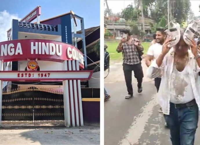 গোবরডাঙা হিন্দু কলেজে ছাত্রীকে শ্লীলতাহানির অভিযোগ: ক্ষুব্ধ শিক্ষার্থীদের হাতে প্রহৃত অতিথি শিক্ষক, আটক পুলিশ