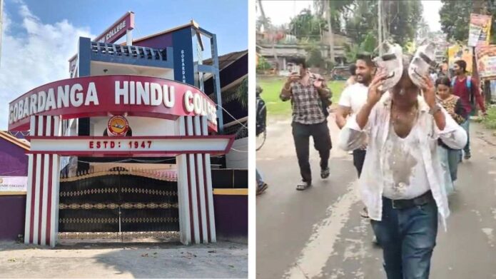 গোবরডাঙা হিন্দু কলেজে ছাত্রীকে শ্লীলতাহানির অভিযোগ: ক্ষুব্ধ শিক্ষার্থীদের হাতে প্রহৃত অতিথি শিক্ষক, আটক পুলিশ গোবরডাঙা হিন্দু কলেজে ছাত্রীকে শ্লীলতাহানির অভিযোগ: ক্ষুব্ধ শিক্ষার্থীদের হাতে প্রহৃত অতিথি শিক্ষক, আটক পুলিশ