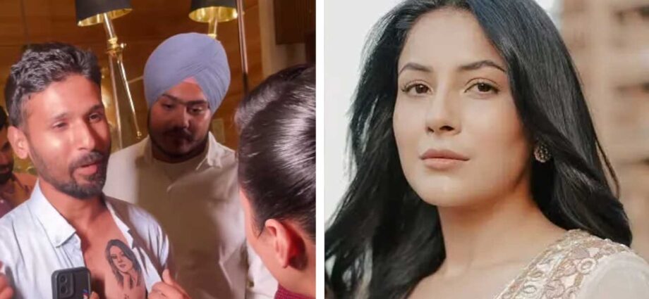 ভক্তের বুকে নিজের মুখের ট্যাটু দেখে চমকে গেলেন শাহনাজ় গিল, ভাইরাল ভিডিয়ো